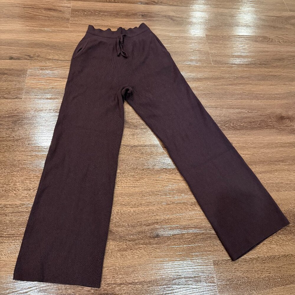 Uniqlo Brown Ribbed Lounge Trouser